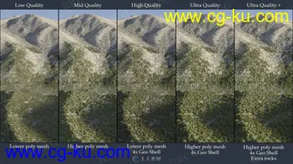 6种逼真莫哈韦沙漠3D景观地形3D模型合集的图片3