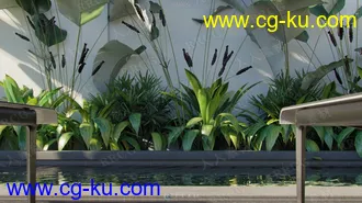 90组热带花园美化花草树木植物3D模型合集的图片2