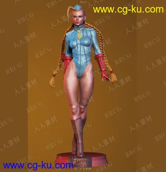 街头霸王角色Cammy White嘉米怀特3D打印模型的图片2