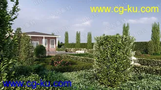 98组高质量绿篱花园栅栏观赏装饰性景观植物3D模型合集的图片2