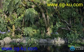 78组高质鸢尾花玫瑰花等草木植物3D模型合集的图片1