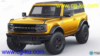 福特烈马越野吉普车Ford Bronco SUV汽车3D模型合集的图片2