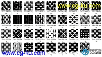 C4D瓷砖瓦片4K高清纹理贴图第1-4合集的图片2