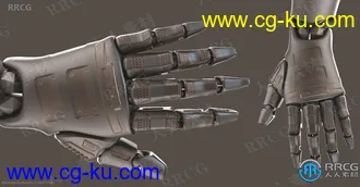 20组科幻概念手臂硬表面雕刻3D模型合集的图片2