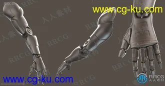 20组科幻概念手臂硬表面雕刻3D模型合集的图片3
