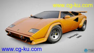 14组兰博基尼Lamborghini超跑汽车3D模型合集的图片1