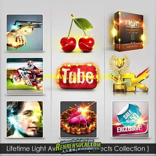 《极品光效PSD文件合辑》（Lifetime Light Awesomizers Effects Collection ）的图片1