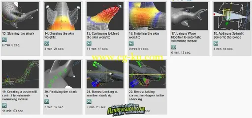 《3dsMax2011卡通鲨鱼建模训练教程》 Modeling and Rigging a Cartoon Shark的图片2