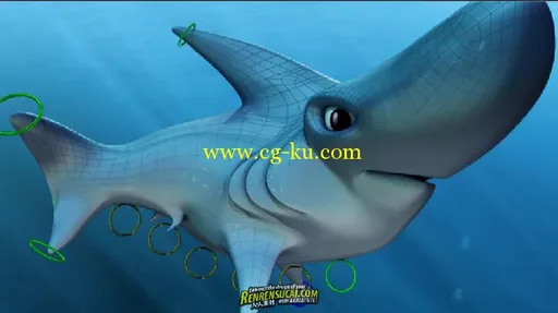 《3dsMax2011卡通鲨鱼建模训练教程》 Modeling and Rigging a Cartoon Shark的图片3