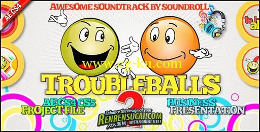 《可爱卡通人物第二版 AE包装模板》Videohive troubleballs 2 306518的图片1