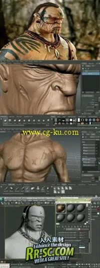 《3dsmax与Mudbox创建影视级勇士角色人物高级教程》3D Tutorials Create A Cinematic Warrior的图片2