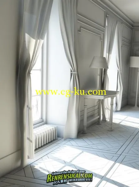 《V-Ray 3dsMax室内渲染手册书籍》3D Total Introduction to V-Ray Parisienne Apa的图片3