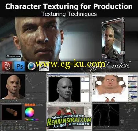 《Maya与Zbrush电影游戏人物纹理贴图高级教程》Character Texturing for Production Texturing Techniqu的图片1