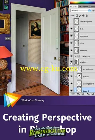 《Photoshop透视图层秘密高级教程》video2brain Creating Perspective in Photoshop 2011的图片1