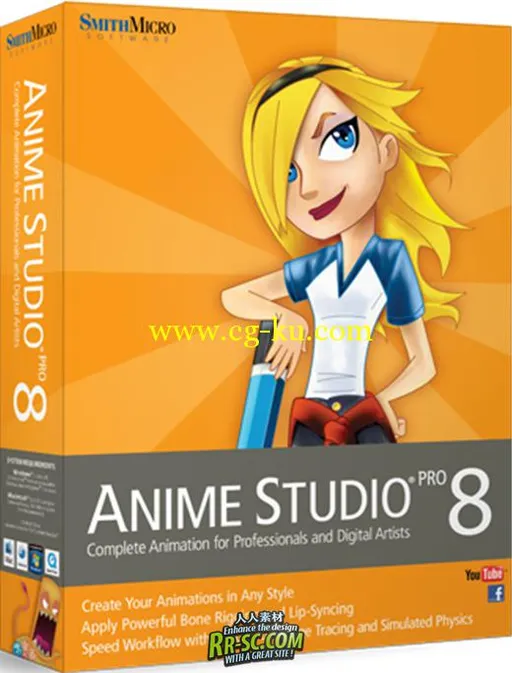 《2D动画制作软件》(Anime Studio Pro)专业版v8.0.2019/多语言版/含注册机的图片2