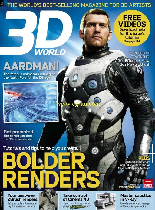 《3D世界艺术杂志 2011年12月刊》3D World January 2012的图片1