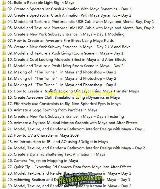 《CGTUTS出品2009-2011年度Maya经典高级教程合辑》Maya Tutorials By CGTUTS+ (2009-2011)的图片2