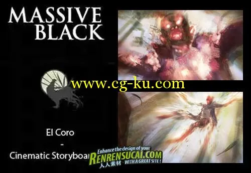 《无极黑电影故事版手绘教程》Massive Black El Coro Cinematic Storyboarding的图片1