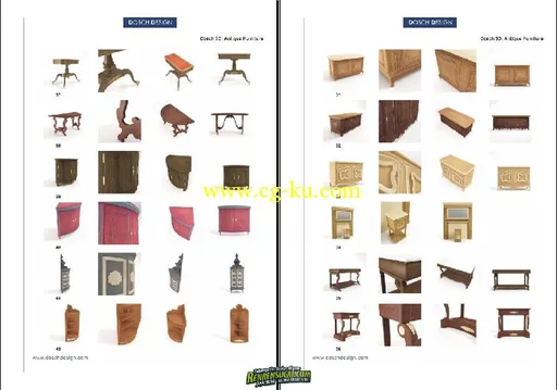 《3D复古古玩家具贴图模型合辑》DOSCH Design 3d Antique Furniture的图片3