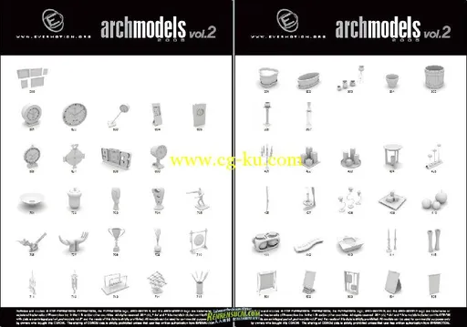 《精品小饰品家具3D模型合辑》Evermotion ArchModels Vol.02 Misc Accessories的图片1