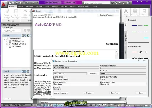 《工艺流程图绘制破解版AutoCAD 2012 SP1》Autodesk AutoCAD P&ID 2012 SP1 (F.107.0.0) 32bit的图片2