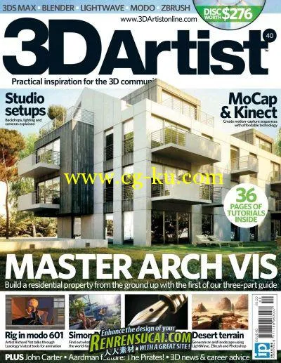 《3D艺术家书籍杂志第40期》3D Artist Issue 40 2012的图片2