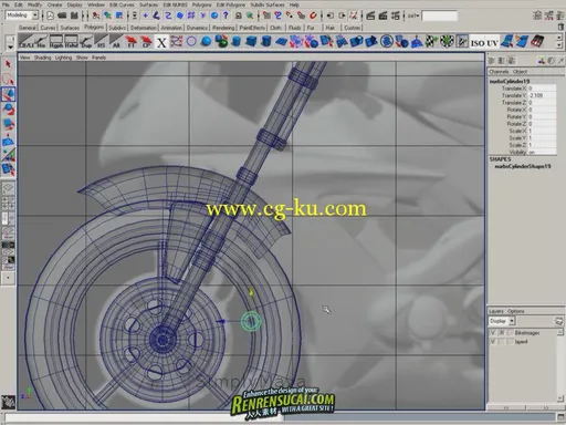 《Maya摩托车建模教程》Simply Maya Modeling The Yamaha YZF-R1的图片1