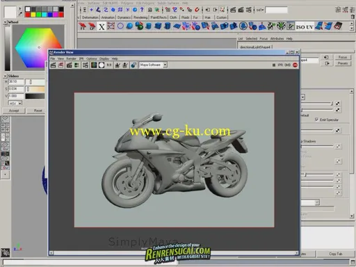 《Maya摩托车建模教程》Simply Maya Modeling The Yamaha YZF-R1的图片3