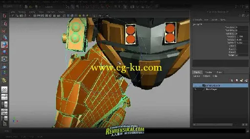 《变形机器人制作之机器人建模教程》Digital-Tutors Transforming Robot Production Pipeline Volume 4的图片1