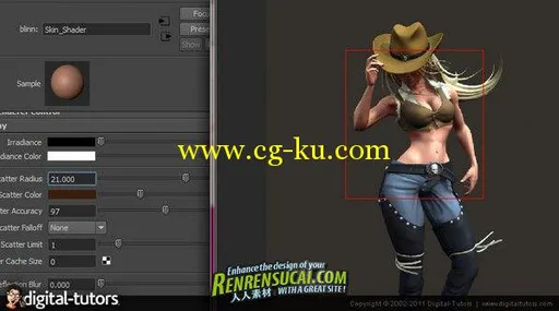 《Maya与Photoshop中女牛仔渲染教程》Digital-Tutors Creative Development Rendering a Cowgirl的图片2