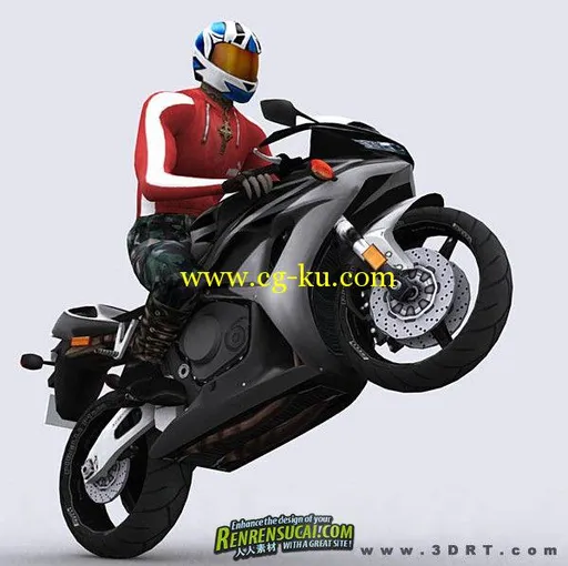 《摩托车手3D模型合辑》3DRT Bikes Collection 3D Models的图片1