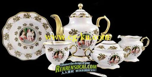 《餐具茶壶3D模型合辑》3dsky Dinnerware Collection 3D Models的图片1