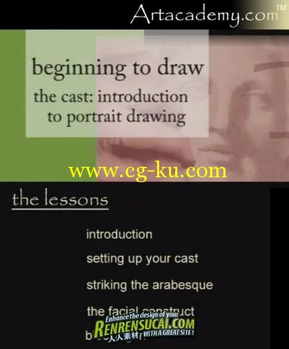 《人像绘画基础 国外美术学院教程》ArtAcademy The Cast Intoduction to Portrait Drawing DVD 3的图片1