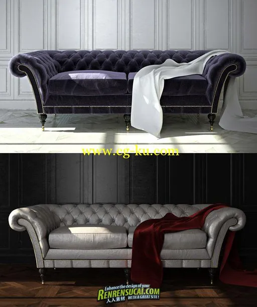 《3dsmax沙发建模渲染教程》CG-Blog Modeling and Rendering a Chesterfield Sofa的图片2