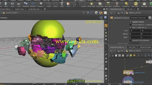 《Houdini动态压裂技术高级教程》Digital-Tutors Creative Development Voronoi Dynamic Fracturin的图片2