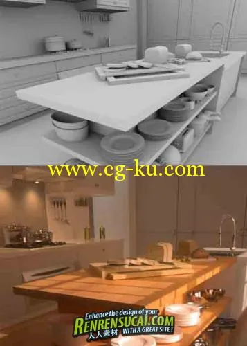 《Blender建立真实厨房建模技术教程》Video Tutorial Create a Realistic Kitchen in Blender的图片1