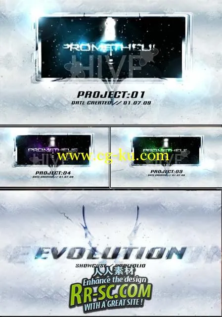 超炫logo板式 AE片头模板 Videohive - evolution - 56422的图片1