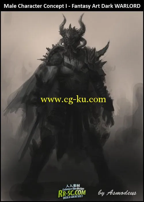 极品PS幻想艺术黑暗军阀绘制教程 iDRAWGiRLS - Male Character Concept I - Fantasy Art Dark WARLOR的图片1