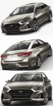 Hyundai Sonata 2018 3D model的图片1