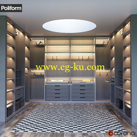 SENZAFINE walk-in closet from Poliform的图片1