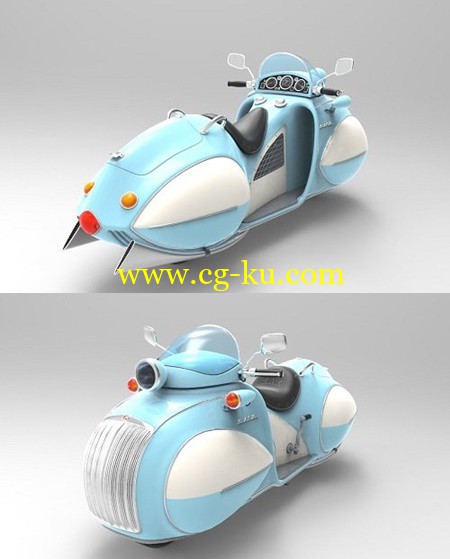 老式自行车3D模型的图片1