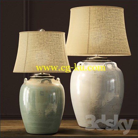 Pottery Barn Courtney Ceramic Table Lamps的图片1