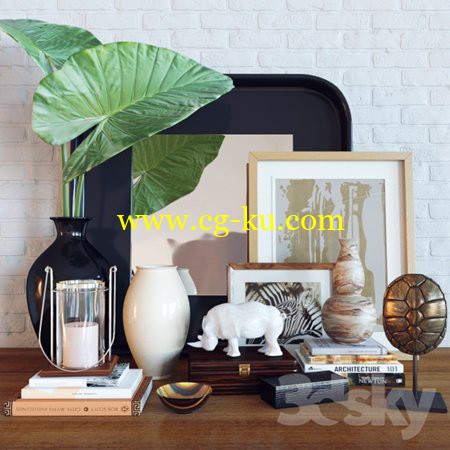 Decoration set Alocasia calidora的图片1