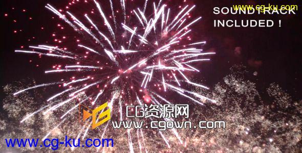 壮观绚丽烟花视频素材带音乐Videohive Spectacular Fireworks With Music的图片1