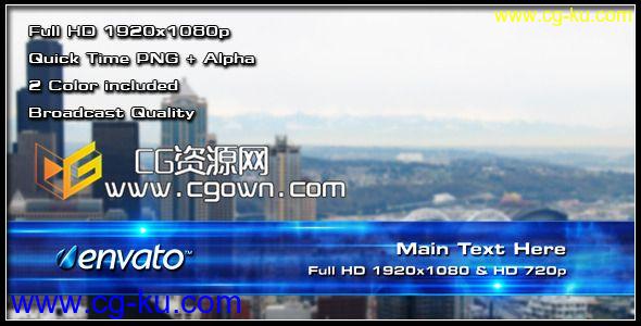 玻璃质感字幕导条素材 Videohive Glass Line Lower Third的图片1