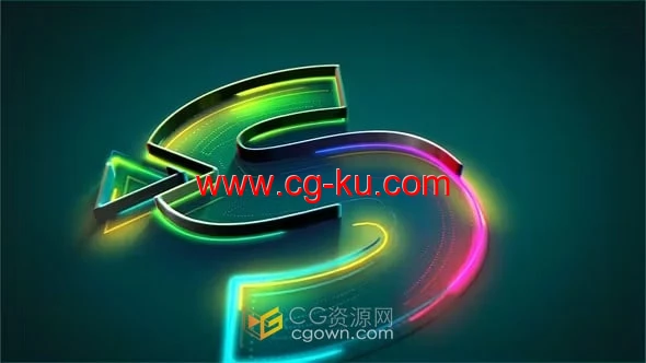 明亮炫彩光线描边标志轮廓LOGO动画-PR模板的图片1