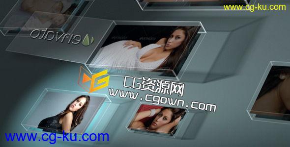 优雅玻璃盒作品展示Videohive Glass Box Portfolio Showcase AE模板的图片1