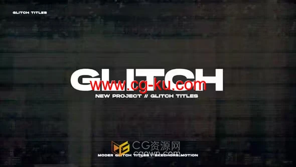 AE模板-故障闪烁粗体标题Glitch Titles的图片1