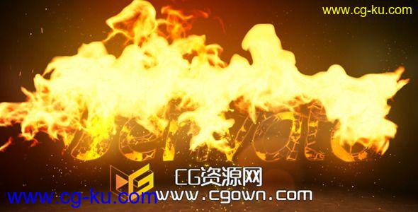 火为元素的标志演绎片头Videohive Fire Logo Reveal 4663555 AE模板的图片1