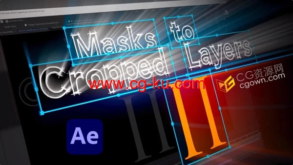 AE脚本Masks To Cropped Layers II v2.1裁剪图层蒙版动画工具的图片1